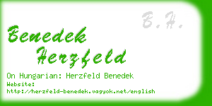 benedek herzfeld business card